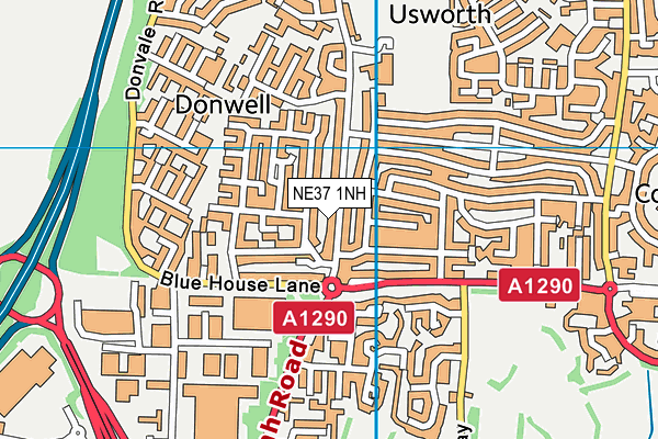NE37 1NH map - OS VectorMap District (Ordnance Survey) NE37 1NH map - OS VectorMap District (Ordnance Survey)