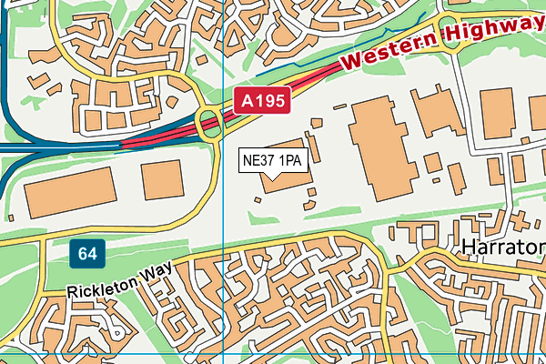 NE37 1PA map - OS VectorMap District (Ordnance Survey) NE37 1PA map - OS VectorMap District (Ordnance Survey)