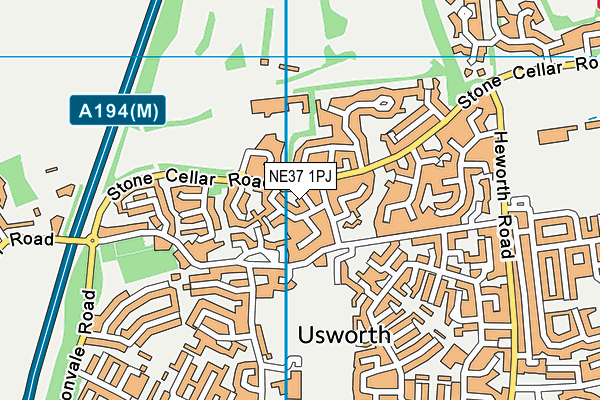 NE37 1PJ map - OS VectorMap District (Ordnance Survey) NE37 1PJ map - OS VectorMap District (Ordnance Survey)