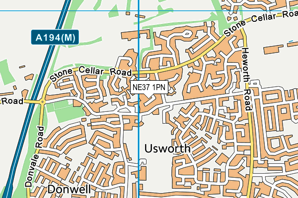 NE37 1PN map - OS VectorMap District (Ordnance Survey) NE37 1PN map - OS VectorMap District (Ordnance Survey)