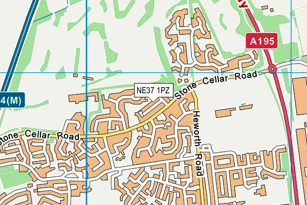 NE37 1PZ map - OS VectorMap District (Ordnance Survey) NE37 1PZ map - OS VectorMap District (Ordnance Survey)