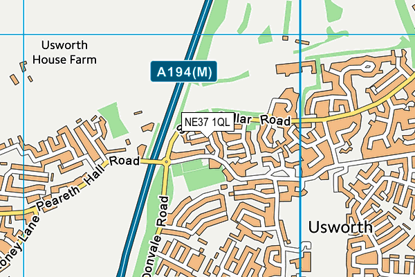 NE37 1QL map - OS VectorMap District (Ordnance Survey) NE37 1QL map - OS VectorMap District (Ordnance Survey)