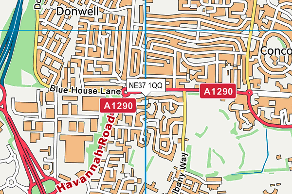NE37 1QQ map - OS VectorMap District (Ordnance Survey) NE37 1QQ map - OS VectorMap District (Ordnance Survey)