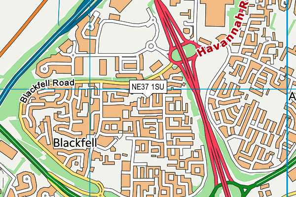 NE37 1SU map - OS VectorMap District (Ordnance Survey) NE37 1SU map - OS VectorMap District (Ordnance Survey)