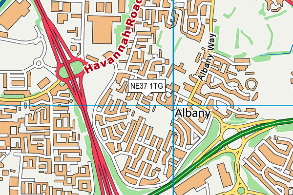 NE37 1TG map - OS VectorMap District (Ordnance Survey) NE37 1TG map - OS VectorMap District (Ordnance Survey)