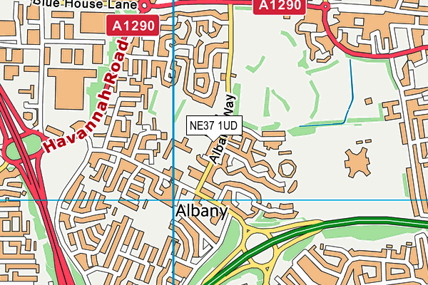 NE37 1UD map - OS VectorMap District (Ordnance Survey) NE37 1UD map - OS VectorMap District (Ordnance Survey)