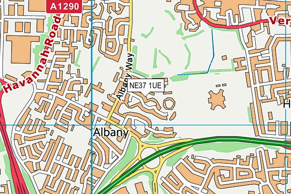 NE37 1UE map - OS VectorMap District (Ordnance Survey) NE37 1UE map - OS VectorMap District (Ordnance Survey)