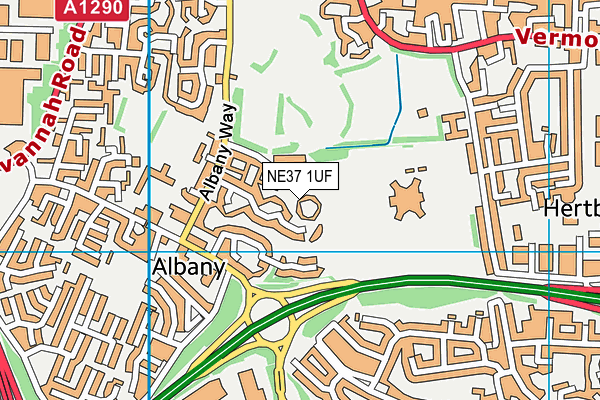 NE37 1UF map - OS VectorMap District (Ordnance Survey) NE37 1UF map - OS VectorMap District (Ordnance Survey)