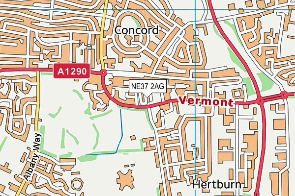 NE37 2AG map - OS VectorMap District (Ordnance Survey) NE37 2AG map - OS VectorMap District (Ordnance Survey)