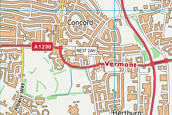 NE37 2AH map - OS VectorMap District (Ordnance Survey) NE37 2AH map - OS VectorMap District (Ordnance Survey)