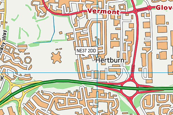 NE37 2DD map - OS VectorMap District (Ordnance Survey) NE37 2DD map - OS VectorMap District (Ordnance Survey)