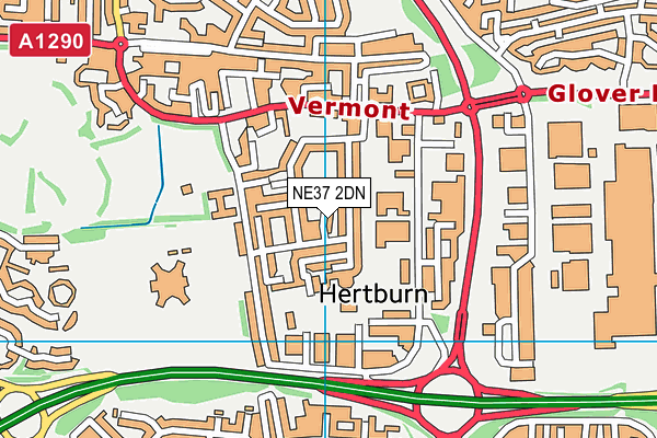 NE37 2DN map - OS VectorMap District (Ordnance Survey) NE37 2DN map - OS VectorMap District (Ordnance Survey)