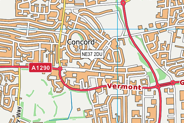 NE37 2DU map - OS VectorMap District (Ordnance Survey) NE37 2DU map - OS VectorMap District (Ordnance Survey)