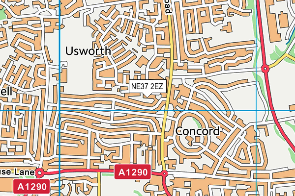 NE37 2EZ map - OS VectorMap District (Ordnance Survey) NE37 2EZ map - OS VectorMap District (Ordnance Survey)