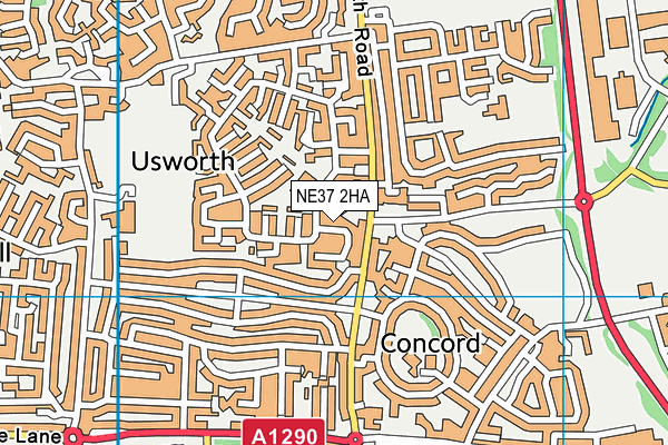 NE37 2HA map - OS VectorMap District (Ordnance Survey) NE37 2HA map - OS VectorMap District (Ordnance Survey)