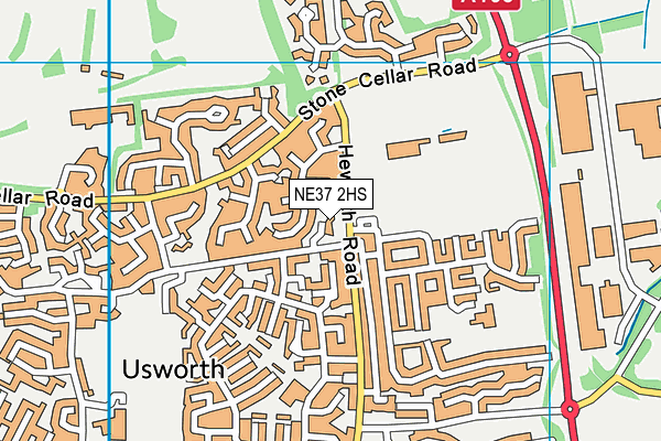 NE37 2HS map - OS VectorMap District (Ordnance Survey) NE37 2HS map - OS VectorMap District (Ordnance Survey)