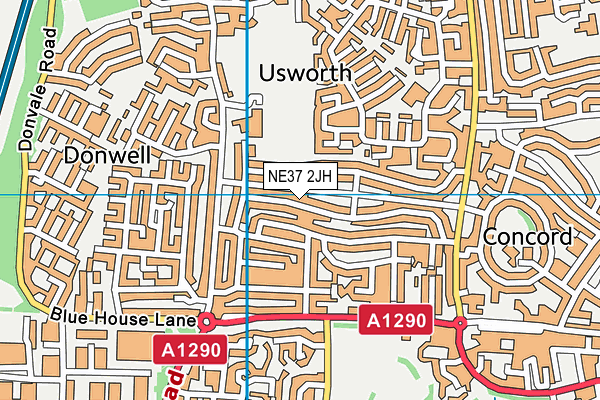 NE37 2JH map - OS VectorMap District (Ordnance Survey) NE37 2JH map - OS VectorMap District (Ordnance Survey)