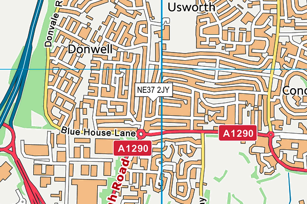NE37 2JY map - OS VectorMap District (Ordnance Survey) NE37 2JY map - OS VectorMap District (Ordnance Survey)