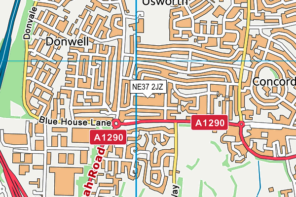 NE37 2JZ map - OS VectorMap District (Ordnance Survey) NE37 2JZ map - OS VectorMap District (Ordnance Survey)