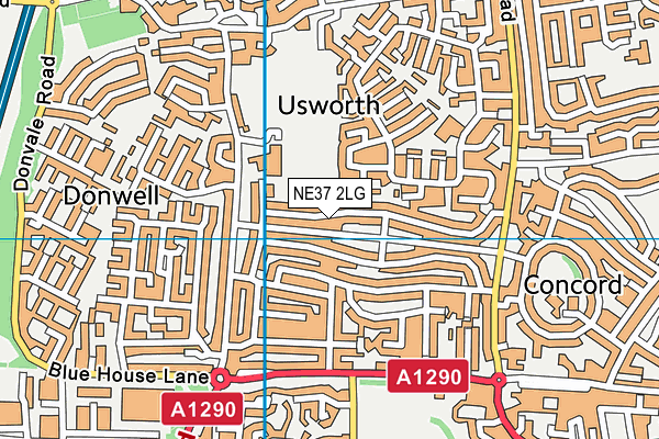 NE37 2LG map - OS VectorMap District (Ordnance Survey) NE37 2LG map - OS VectorMap District (Ordnance Survey)