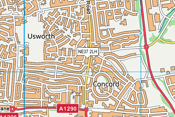 NE37 2LH map - OS VectorMap District (Ordnance Survey) NE37 2LH map - OS VectorMap District (Ordnance Survey)
