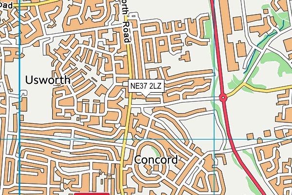 NE37 2LZ map - OS VectorMap District (Ordnance Survey) NE37 2LZ map - OS VectorMap District (Ordnance Survey)