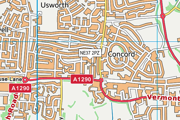NE37 2PZ map - OS VectorMap District (Ordnance Survey) NE37 2PZ map - OS VectorMap District (Ordnance Survey)