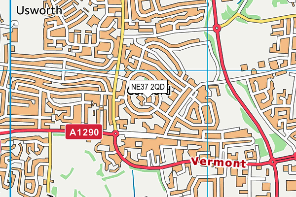 NE37 2QD map - OS VectorMap District (Ordnance Survey) NE37 2QD map - OS VectorMap District (Ordnance Survey)