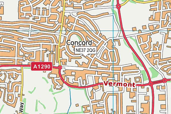 NE37 2QG map - OS VectorMap District (Ordnance Survey) NE37 2QG map - OS VectorMap District (Ordnance Survey)