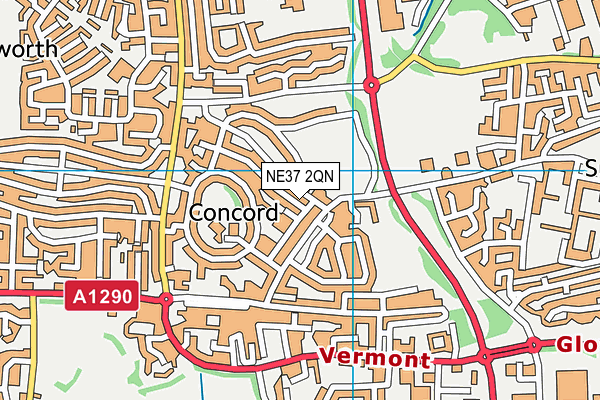 NE37 2QN map - OS VectorMap District (Ordnance Survey) NE37 2QN map - OS VectorMap District (Ordnance Survey)