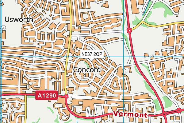 NE37 2QP map - OS VectorMap District (Ordnance Survey) NE37 2QP map - OS VectorMap District (Ordnance Survey)