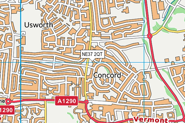 NE37 2QT map - OS VectorMap District (Ordnance Survey) NE37 2QT map - OS VectorMap District (Ordnance Survey)