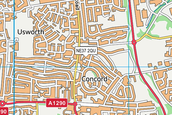 NE37 2QU map - OS VectorMap District (Ordnance Survey) NE37 2QU map - OS VectorMap District (Ordnance Survey)