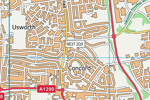 NE37 2QX map - OS VectorMap District (Ordnance Survey) NE37 2QX map - OS VectorMap District (Ordnance Survey)