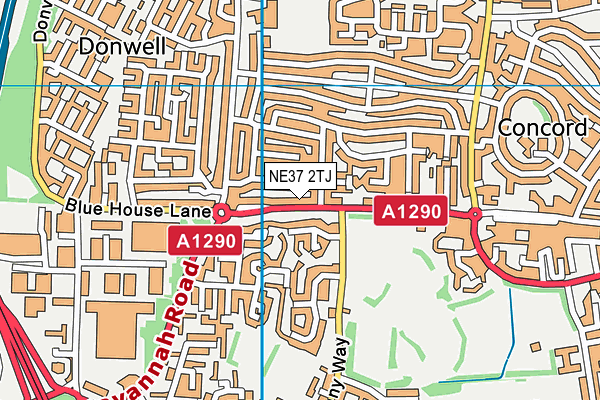 NE37 2TJ map - OS VectorMap District (Ordnance Survey) NE37 2TJ map - OS VectorMap District (Ordnance Survey)