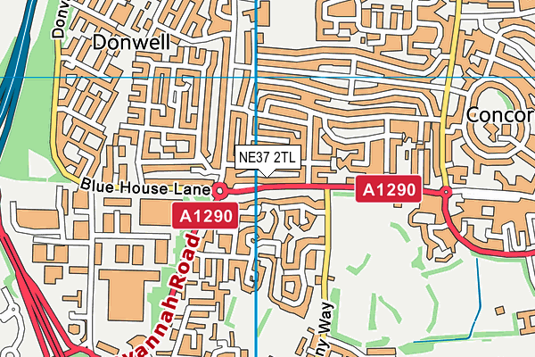 NE37 2TL map - OS VectorMap District (Ordnance Survey) NE37 2TL map - OS VectorMap District (Ordnance Survey)