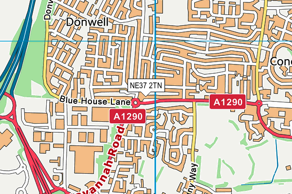 NE37 2TN map - OS VectorMap District (Ordnance Survey) NE37 2TN map - OS VectorMap District (Ordnance Survey)
