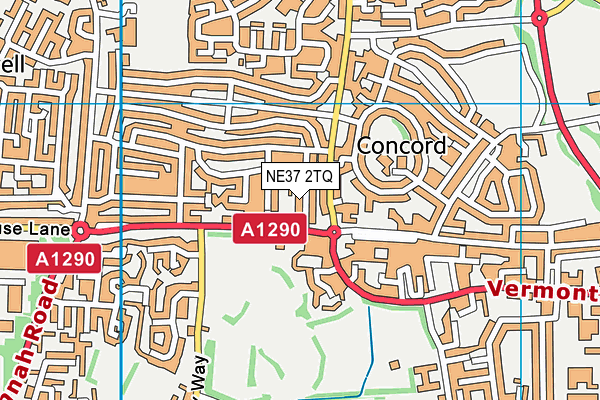 NE37 2TQ map - OS VectorMap District (Ordnance Survey)