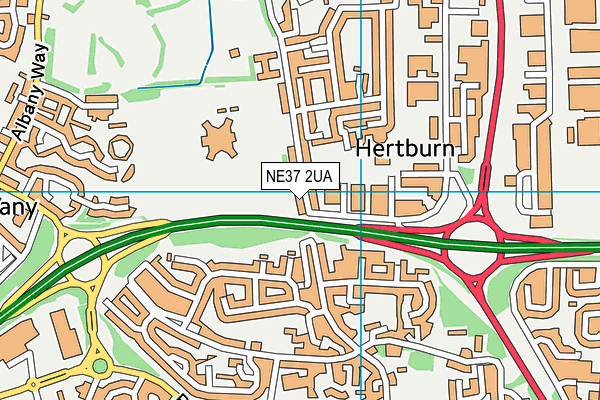 NE37 2UA map - OS VectorMap District (Ordnance Survey) NE37 2UA map - OS VectorMap District (Ordnance Survey)