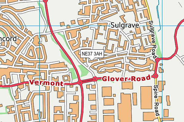 NE37 3AH map - OS VectorMap District (Ordnance Survey) NE37 3AH map - OS VectorMap District (Ordnance Survey)