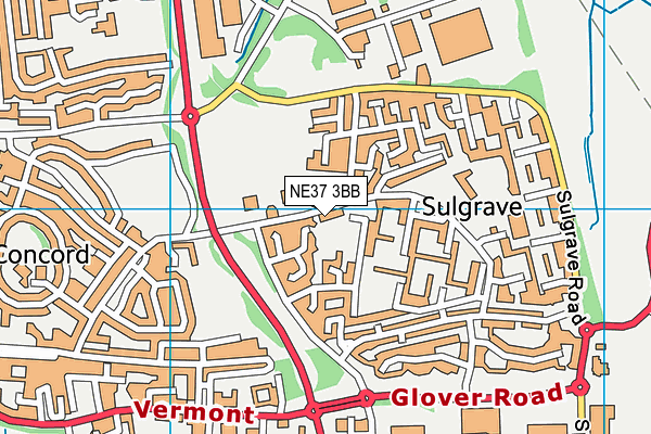 NE37 3BB map - OS VectorMap District (Ordnance Survey) NE37 3BB map - OS VectorMap District (Ordnance Survey)