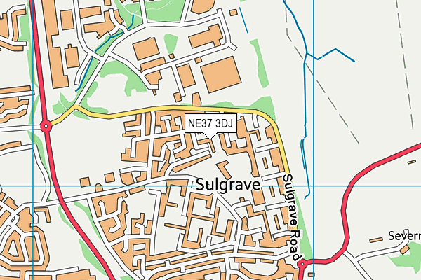 NE37 3DJ map - OS VectorMap District (Ordnance Survey) NE37 3DJ map - OS VectorMap District (Ordnance Survey)
