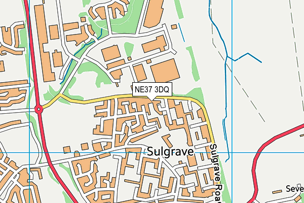 NE37 3DQ map - OS VectorMap District (Ordnance Survey)