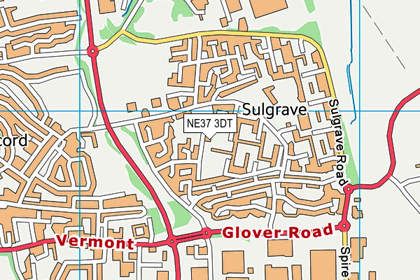 NE37 3DT map - OS VectorMap District (Ordnance Survey) NE37 3DT map - OS VectorMap District (Ordnance Survey)