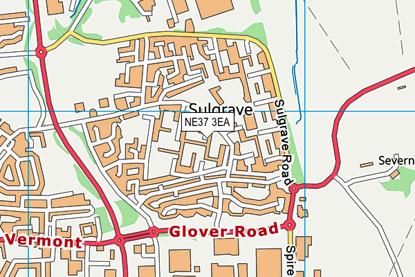 NE37 3EA map - OS VectorMap District (Ordnance Survey) NE37 3EA map - OS VectorMap District (Ordnance Survey)