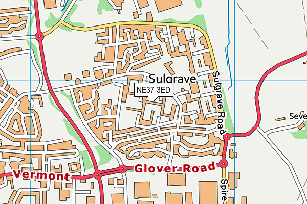 NE37 3ED map - OS VectorMap District (Ordnance Survey) NE37 3ED map - OS VectorMap District (Ordnance Survey)