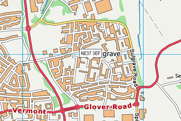 NE37 3EF map - OS VectorMap District (Ordnance Survey) NE37 3EF map - OS VectorMap District (Ordnance Survey)