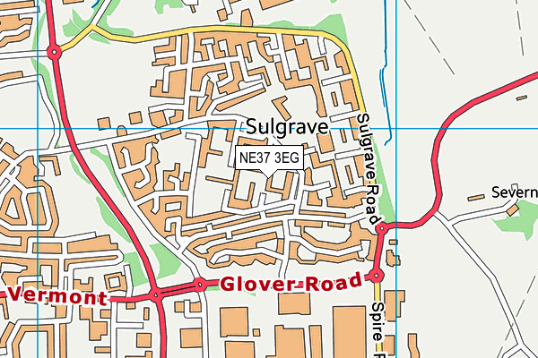 NE37 3EG map - OS VectorMap District (Ordnance Survey) NE37 3EG map - OS VectorMap District (Ordnance Survey)