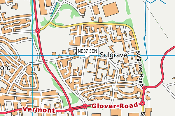NE37 3EN map - OS VectorMap District (Ordnance Survey)