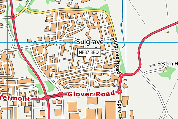 NE37 3EQ map - OS VectorMap District (Ordnance Survey) NE37 3EQ map - OS VectorMap District (Ordnance Survey)